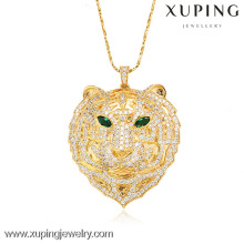32008 colgante chapado en oro de tigre animal de joyería xuping